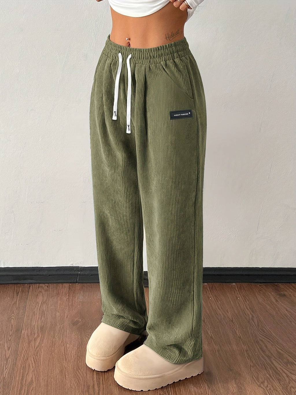 Pantalon Shaina En Velours Côtelé