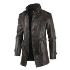 Filippo | Giacca Biker Lunga in Pelle