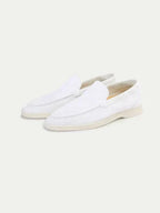 Classico | Mocassino Camoscio — Bianco Perla