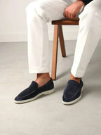 Classico | Mocassino Camoscio — Blu Navy