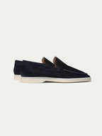 Classico | Mocassino Camoscio — Blu Navy