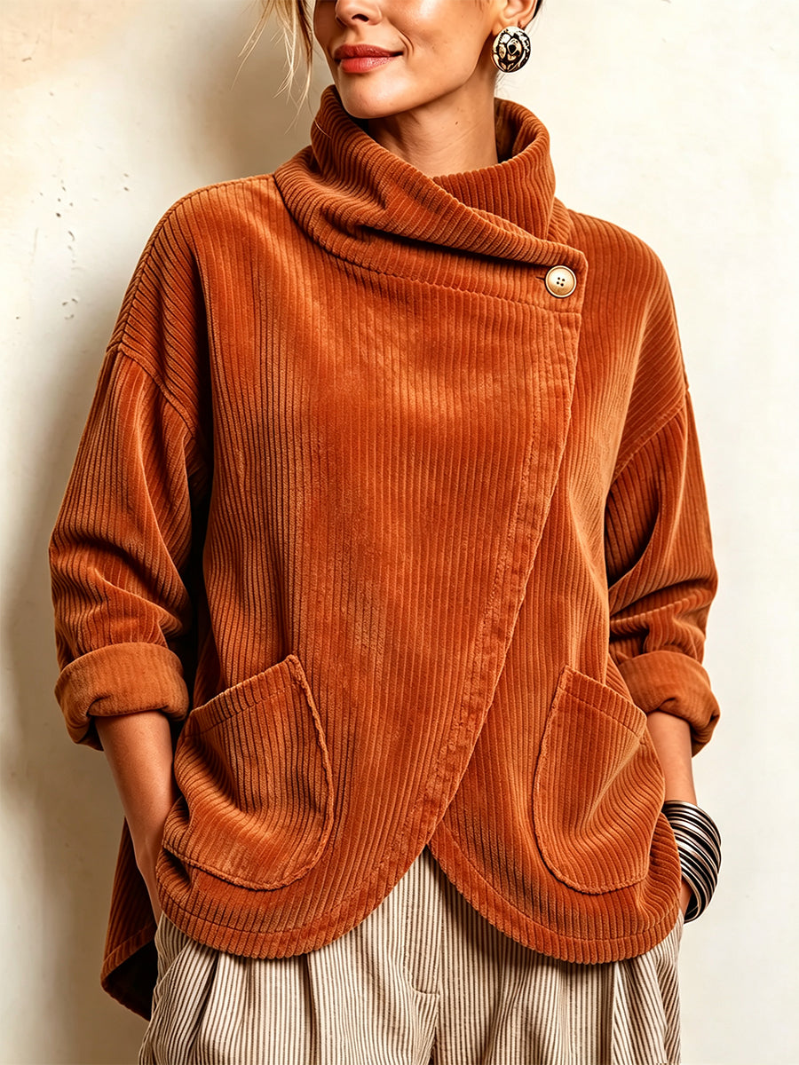 Pull Cherry En Velours Côtelé