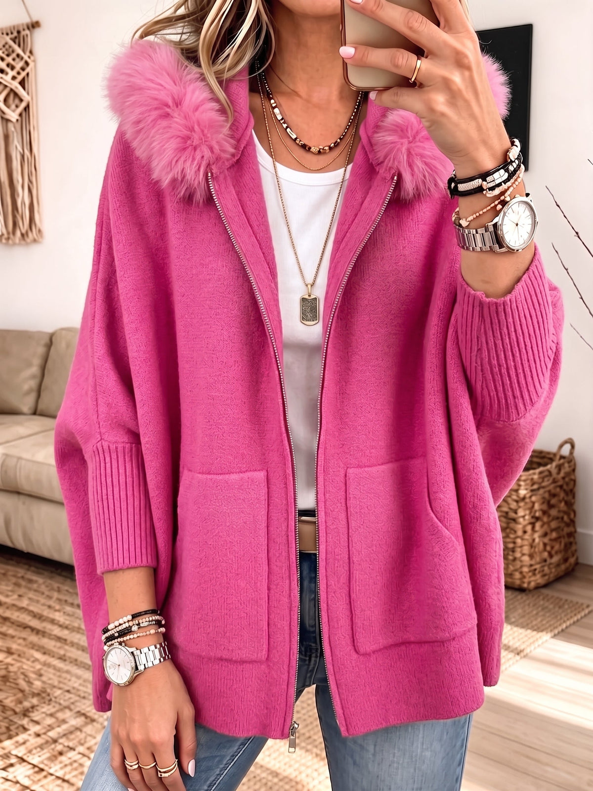 Veste À Capuche Babette En Maille