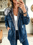 Veste Lynne En Jean Avec Doublure En Polaire