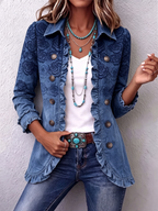 Veste Capri À Volants En Dégradé Floral