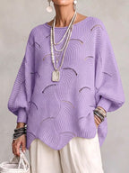 Pull Bondar En Maille Avec Motif De Vagues Ajourées