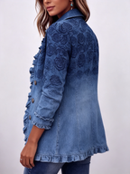 Veste Capri À Volants En Dégradé Floral