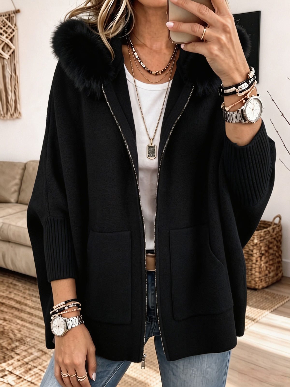 Veste À Capuche Babette En Maille