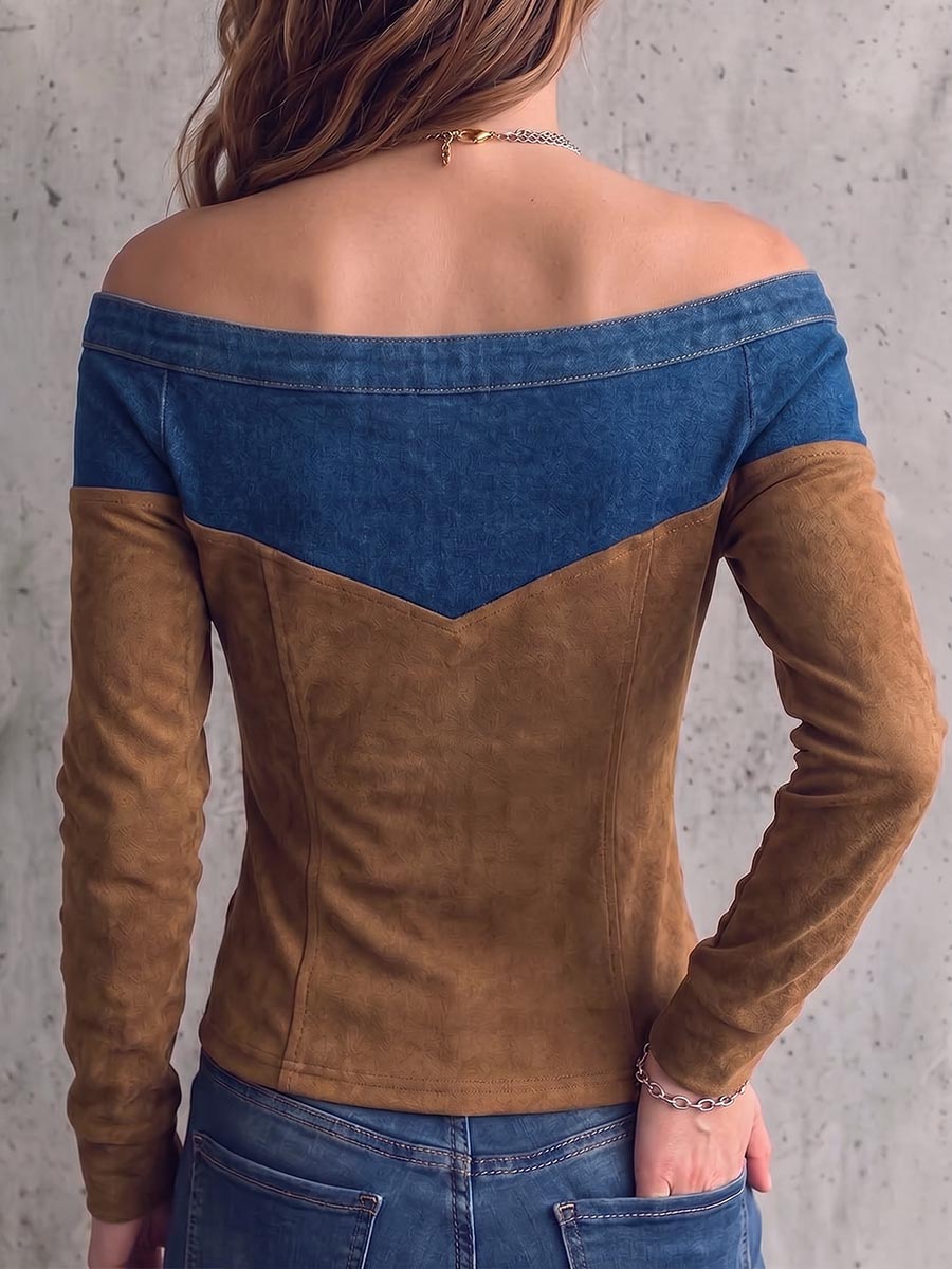 Pull Carina En Jean & Simili-daim