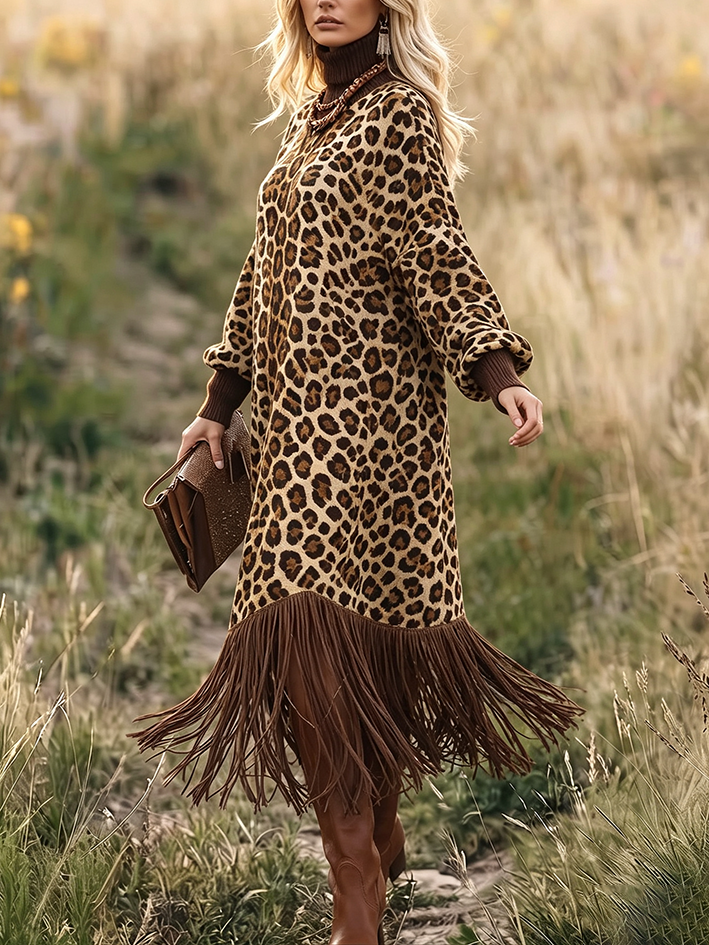 Robe Bohème Léopard Sauvage