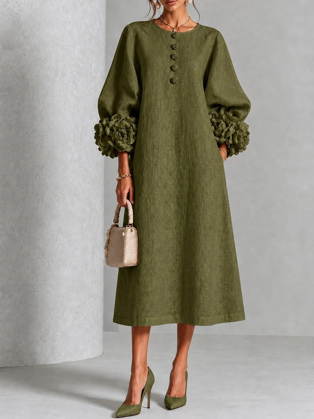 Robe Hydra À Rosettes En 3D