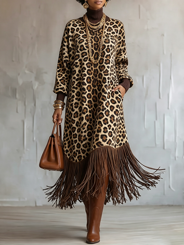 Robe Bohème Léopard Sauvage