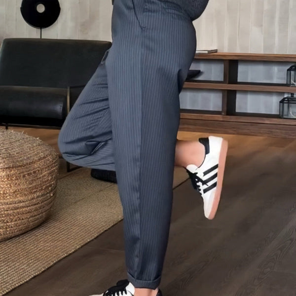 Pantalon Julia Élégant À Rayures