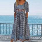 Robe Bohème Élégante En Coton Doux