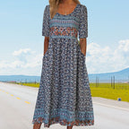 Robe Bohème Élégante En Coton Doux