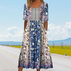 Robe Bohème Élégante En Coton Doux