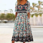 Robe Bohème Élégante En Coton Doux
