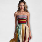 Robe Longue En Tissu Premium