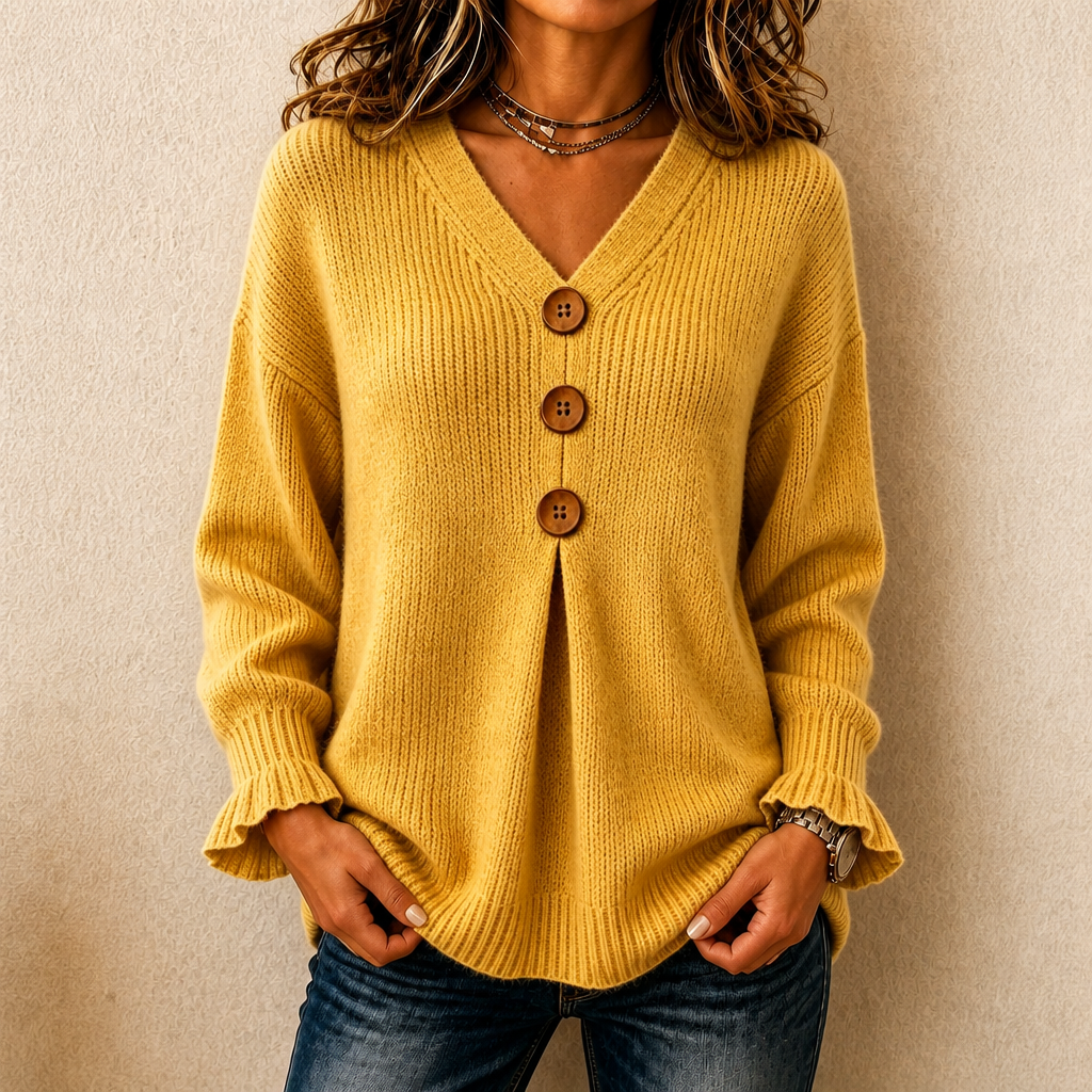 Pull Brunella À Col En V En Maille